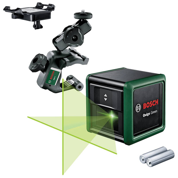Bosch 0603663C02 Quigo Green Cross Line Laser 12m Range Easy Handling