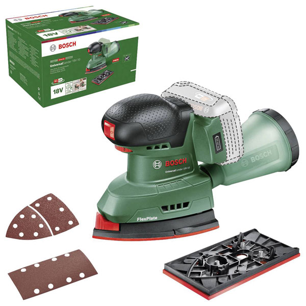 Bosch 06033E3100 Universal Sander 18V-10 Ergonomic Dust-Free No Ba...