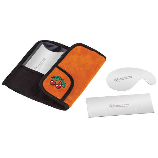 Click to view product details and reviews for Kirschen 3823000 Scraper Set 3 Piece In Velour Leather Case.