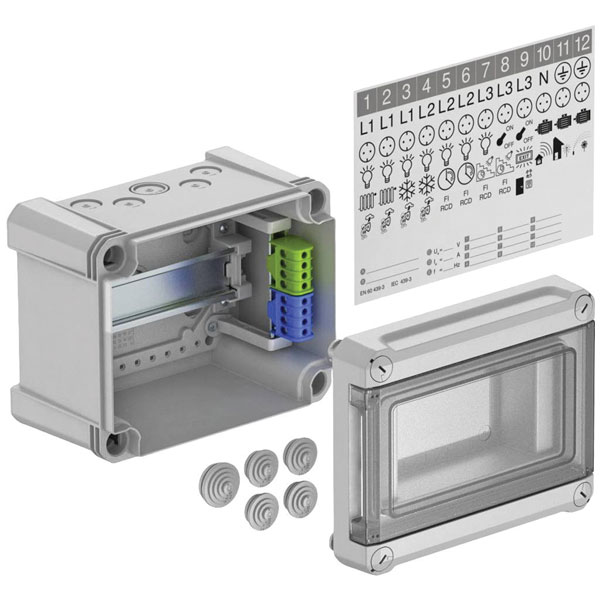 OBO Bettermann 2008828 SDB 09L PS Distribution Board IP66 1 Row Su...