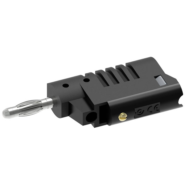 Electro PJP 1080-CD1-N Jack Plug Straight 4mm Pin Dia Black 1pc Wi...