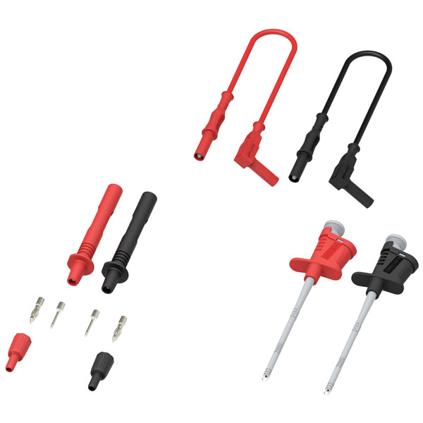Electro PJP 425 Test Lead Kit Safe Probes 4mm Banana Plugs Black/Red
