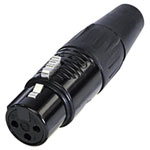 Rean RC3F AV XLR Connector Socket Straight 3 Pins 1pc