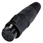 Rean RCX5F-Z-000-1 XLR Connector Socket 5 Pins Straight 1pc