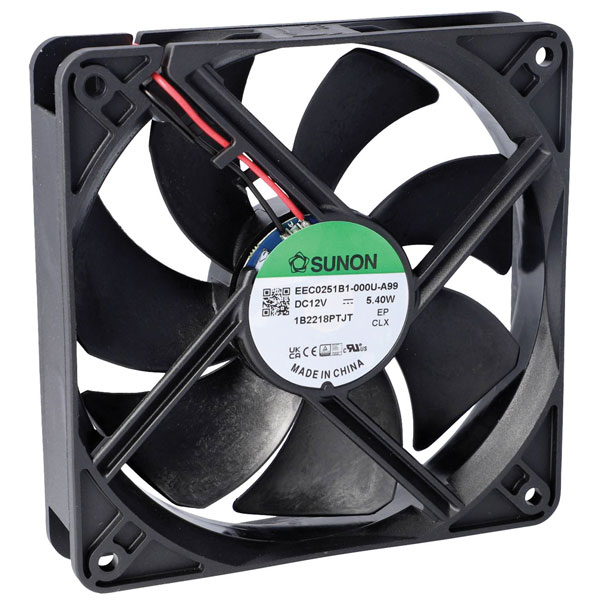 Sunon EEC0251B2-000U-A99 Axial Fan 12V 157.97m³/h 25x120x120mm