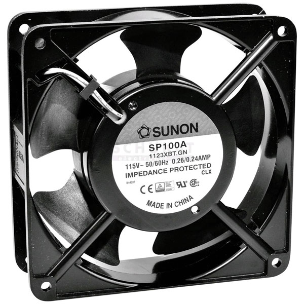 Sunon SP100A1123XBT Axial Fan 115V AC 164.76m³/h 120x120x38mm