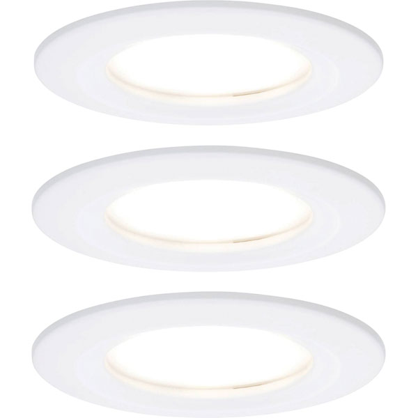 Paulmann 93873.0 Coin Slim LED Recessed Lights 6W IP44 Iron Set of 3