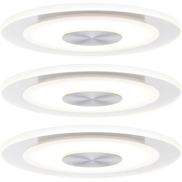 Paulmann 92917 Premium LED Recessed Light Set 18W Brushed Aluminium