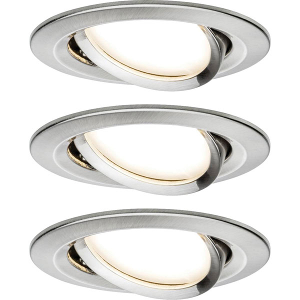 Paulmann 92975 Nova Mini LED Recessed Light Set 3-Piece EasyDim Al...