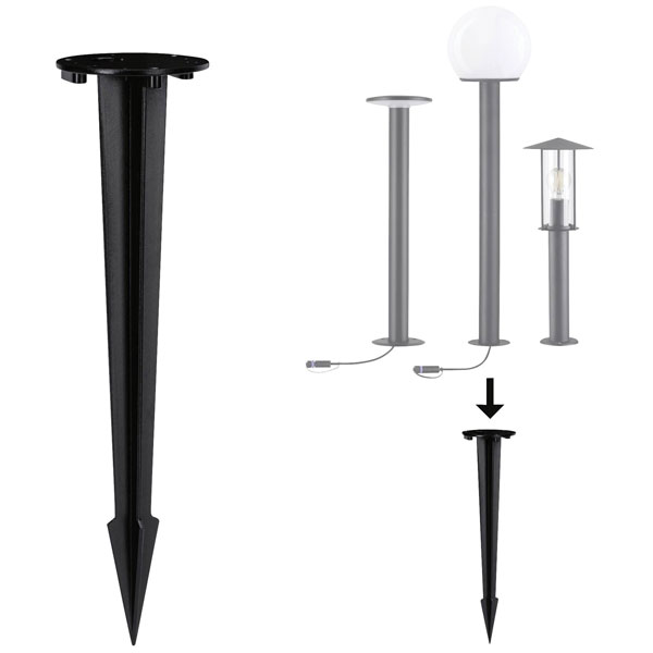 Paulmann 94695 Ground Spike Anthracite Secures Bollard Lights 1 pc