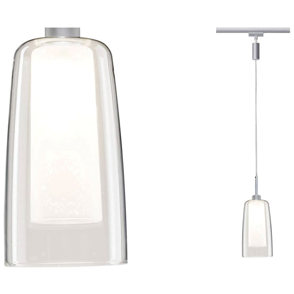 Paulmann 95375 URail Pendant Light 41W Chrome Matt Modern Adjustab...