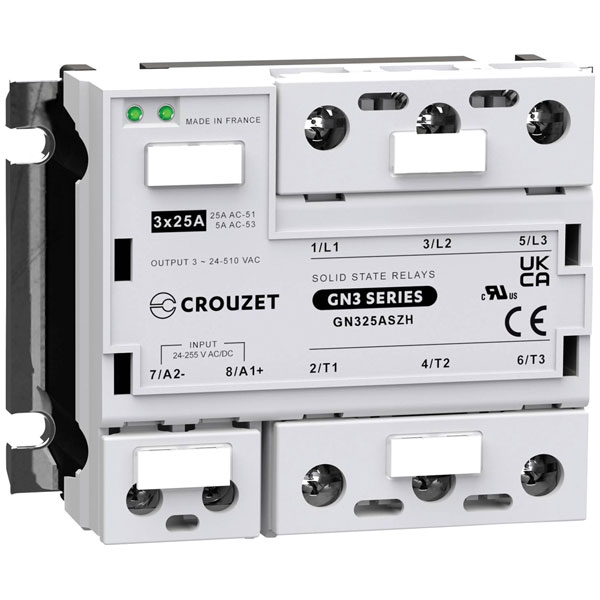 Crouzet GN350DSZH SSR 50A 510V AC Zero-Voltage Switching Single Unit