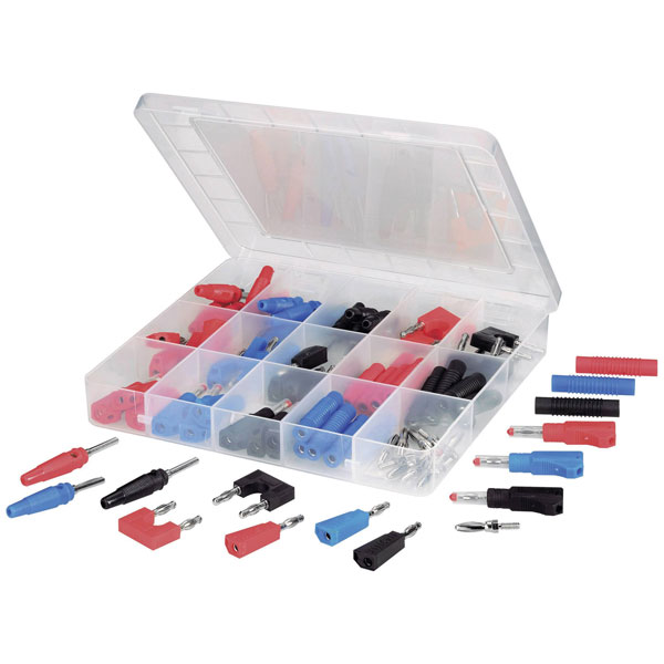 VOLTCRAFT SUBP84-03 Jack plug  Pin diameter: 4 mm   Blue Silver 84