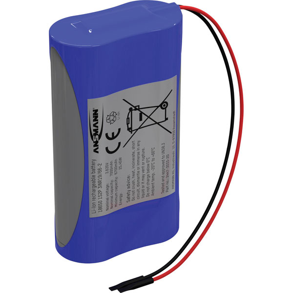 Ansmann 2447-3033-20 Battery Pack Li-ion 3.6V 7000mAh 2x18650 UN38.3