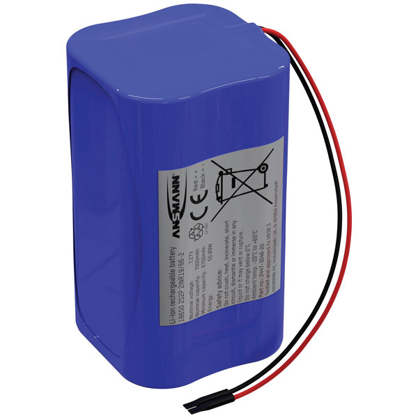 Ansmann 2447-3049-50 Battery Pack 4x18650 7.2V 5100mAh Li-ion Prot...