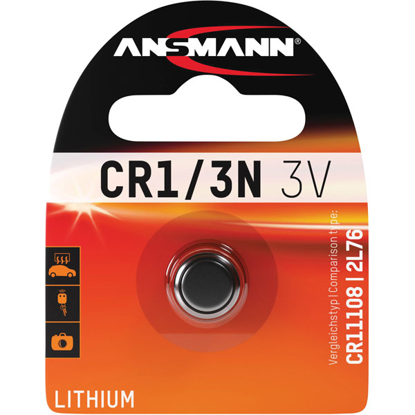 Ansmann 1516-0097 Button Cell CR 1/3 N 3V Reliable Lithium Battery
