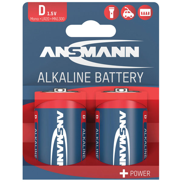 Ansmann 1514-0000 Red-Line D Battery Alkali-Manganese 1.5V 2 pcs R...