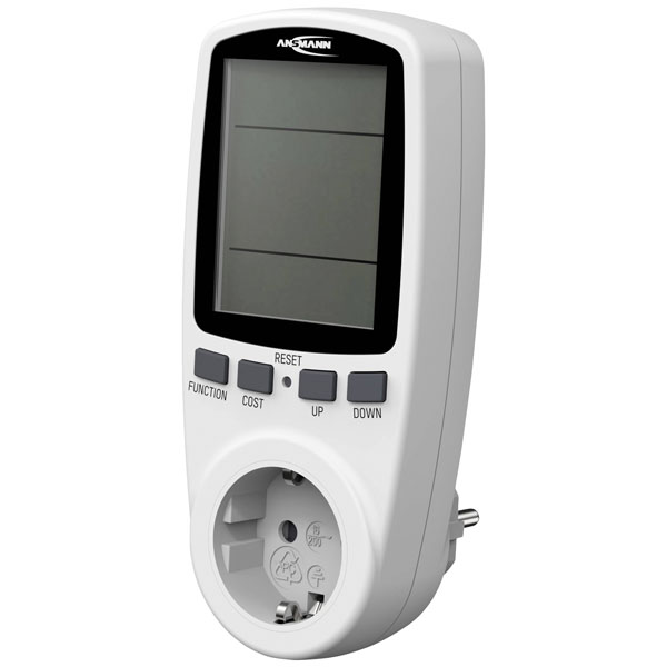 Ansmann 1260-0007 APM2 Energy Meter Measures Power Programmable Tariff