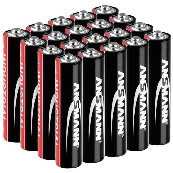 Ansmann 1501-0004 AAA Alkaline Battery 1.5V Industrial 20pcs High-...