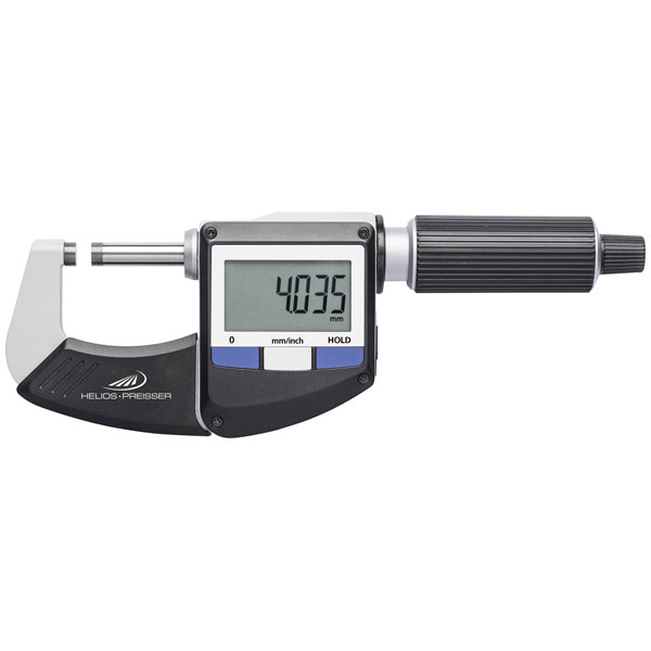 HELIOS PREISSER 1866210 Micrometer LCD 0-25 mm Reading 0.001 mm