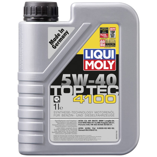 Liqui Moly 3701 Top Tec 4100 5W-40 Engine Oil 5L High Protection &...