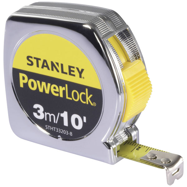 Stanley STHT33203-8-23 Tape Measure 3m Auto-Rewind Locking Belt Clip