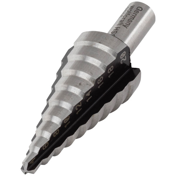 Wolfcraft 2585000 Step Drill Bit HSS 8-35mm Versatile Precision Tool