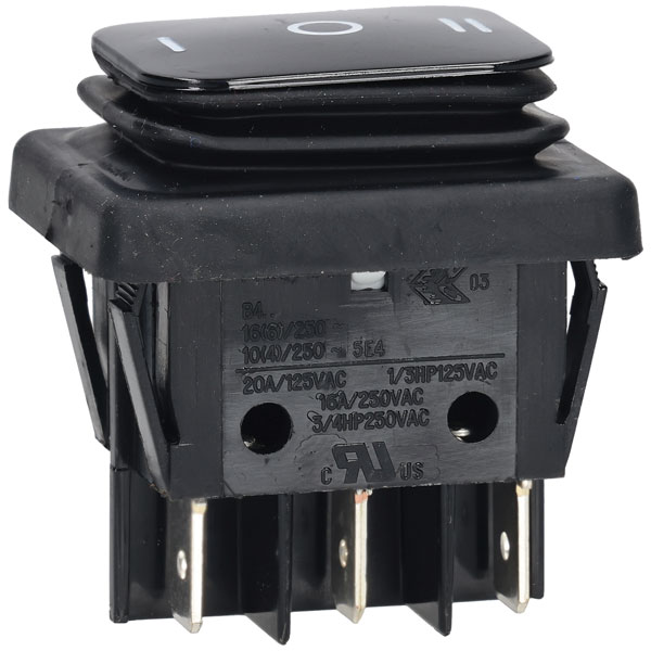 R-TECH 523603 Rocker switch, DPST, 24V, red illuminated, 01 markin...