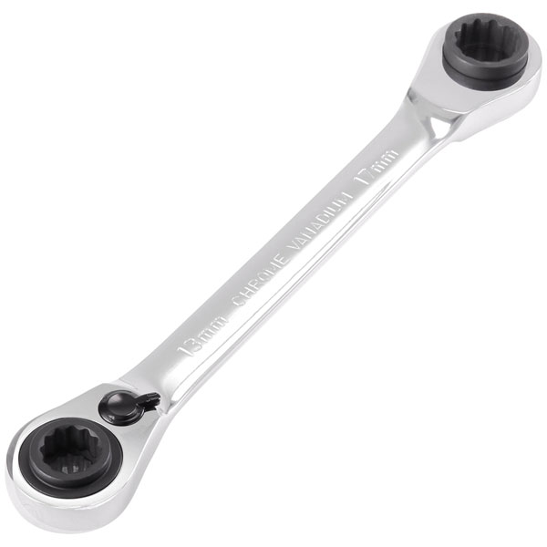 Toolcraft TO-5355795 Double-Ended Ratchet Wrench 10-19mm 4-in-1 Model