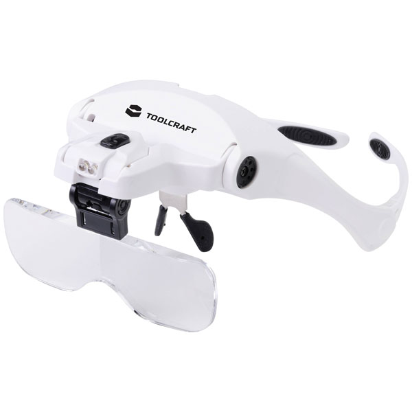 Toolcraft 2469761 Magnifier Glasses with LED Lighting Multi-Magnif...