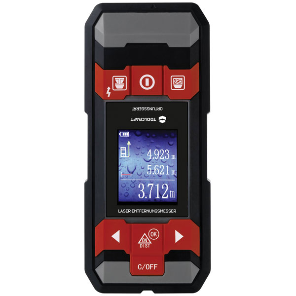 Toolcraft 2331524 LDM D30 Detector with Laser Rangefinder for Meta...