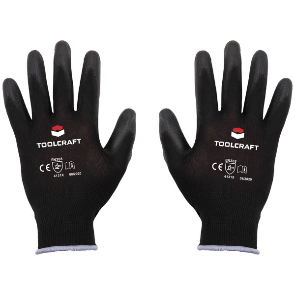 Toolcraft TO-5621538 Protective Gloves Size 11 Nitrile-Coated Poly...