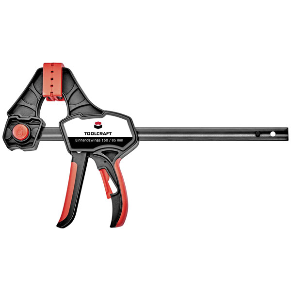 Toolcraft 1595615 Alu-Einhandzwinge 300x85mm 3000N Span: 500mm