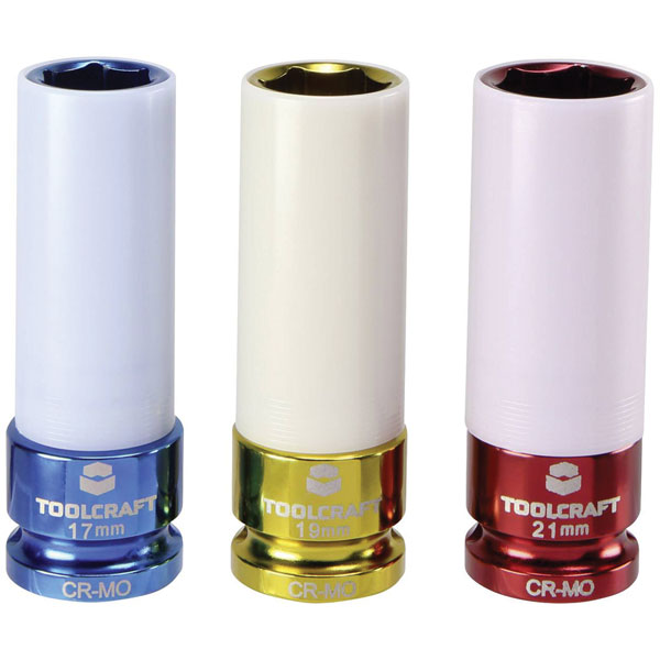 Toolcraft 1544321 Bit Set 1/2" 3pc Protective Chrom-Molybdenum Steel