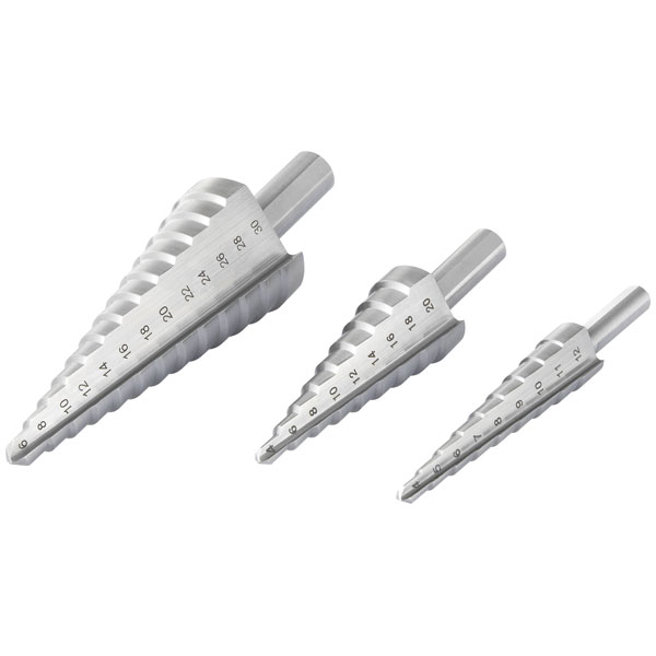 Toolcraft TO-6802569 Step Drill Bit Set HSS 4-20mm 4-12mm 6-30mm