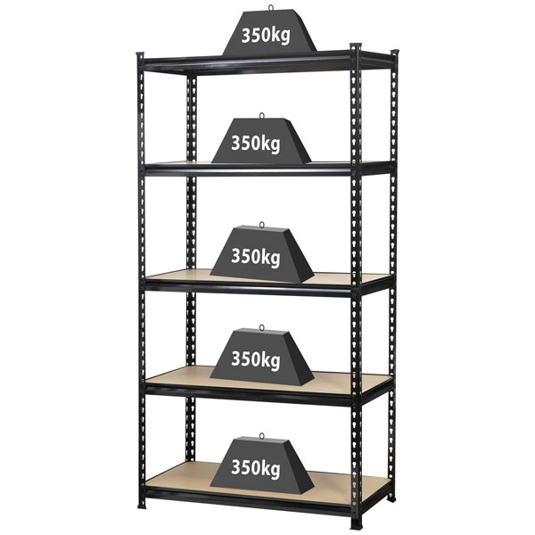 Toolcraft KCT20CP Heavy Duty Shelving 175kg 900x1800x400mm Metal/F...