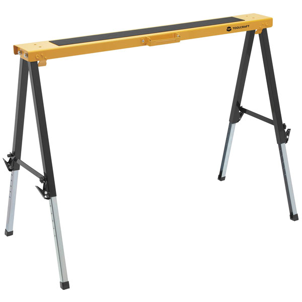 Toolcraft TO-7726194 Steel Sawhorse Adjustable Height 150kg Capacity