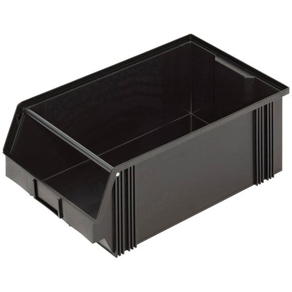 Alutec 1394002197 ESD Plastic Box CB2MC 300x200x500mm Black 1pc