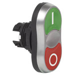 BACO BAL61QK53 Double Head Pushbutton Chrome-Plated PVC White/Black