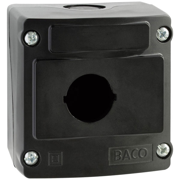BACO 100530 LBX0100NR Enclosure 1 Slot 74x74x47.9mm Black 1pc