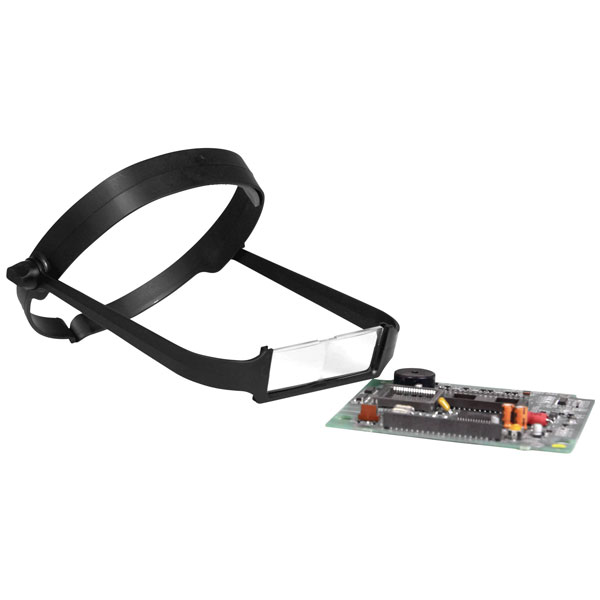 Edsyn MA 10 LS Headband Magnifier 2.5x Black Hands-Free Lens Light...