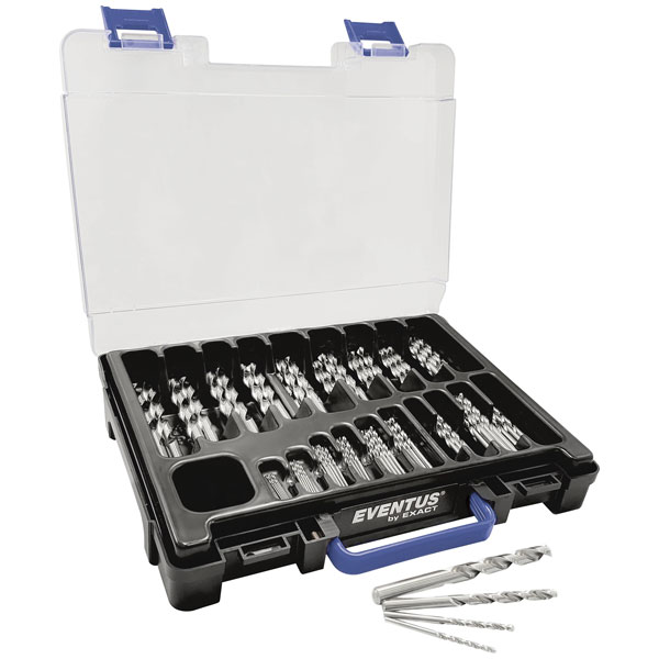 Exact 32286 Metal Twist Drill Bit Set 120-Piece Premium Spiral Ass...