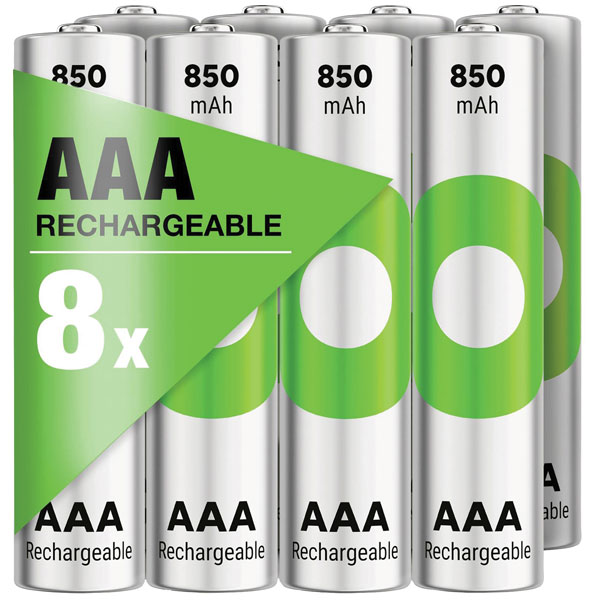 GP RCK85AAA034C8 ReCyko AAA Rechargeable Battery 850mAh 8 Pack