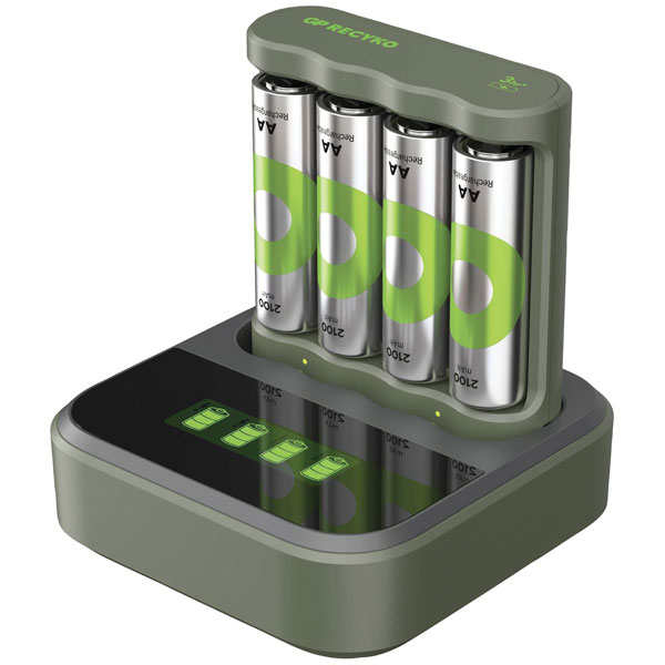 GP RCKCHB441D419 B441 Charger for 4 NiMH AA/AAA batteries via USB