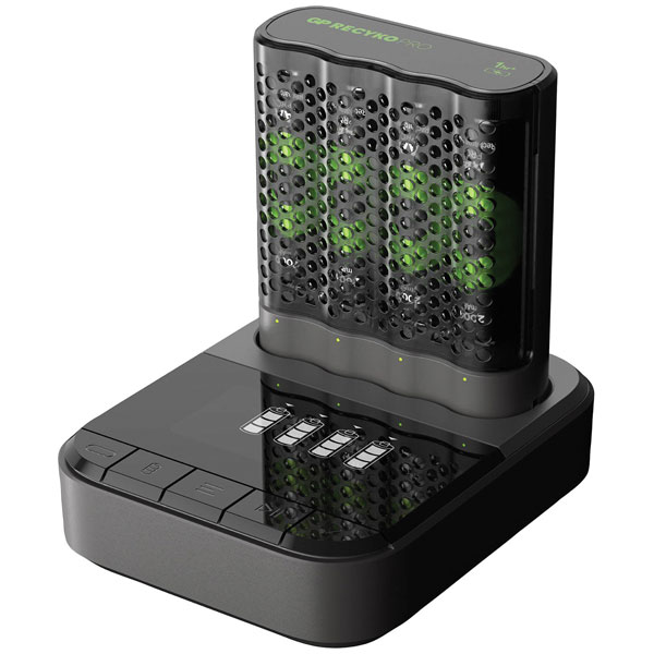 GP RCHP461D464 P461 Charger for NiMH AA/AAA 4 slots USB/LED Display