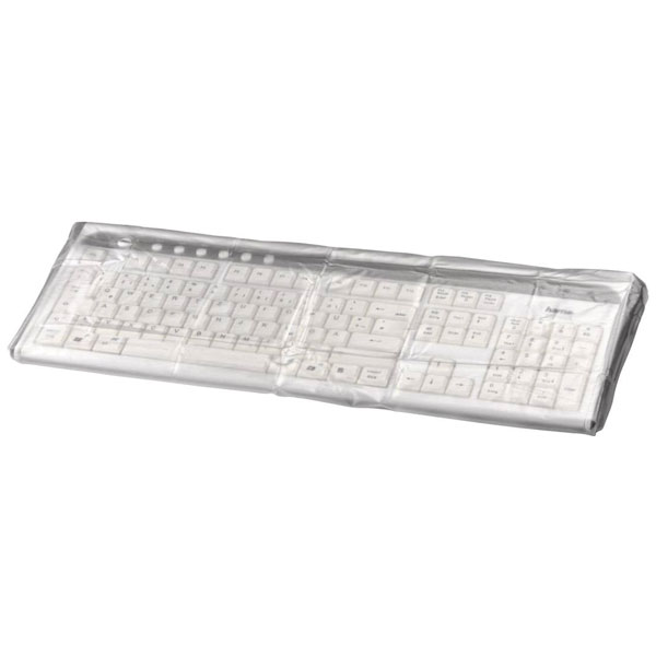 Hama 42200 Keyboard Dust Cover Transparent 216x483x51mm Protects &...