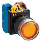 IDEC YW1L-AF2E10Q4G Illuminated Push Button Black/Green 1-Button