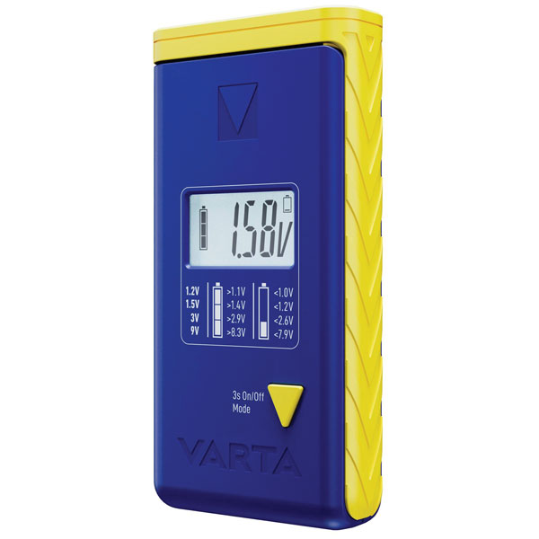 Varta 00893 101 111 Battery Tester LCD Reading 1.2V-9V Rechargeable