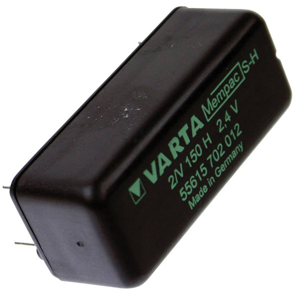 Varta 55615702012 Mempac Rechargeable NiMH Button Cell 150mAh 2.4V
