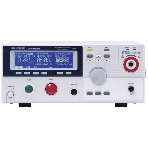 GW Instek GPT-9803 Electrical Safety Tester, 200VA, GPT-9000, AC/DC